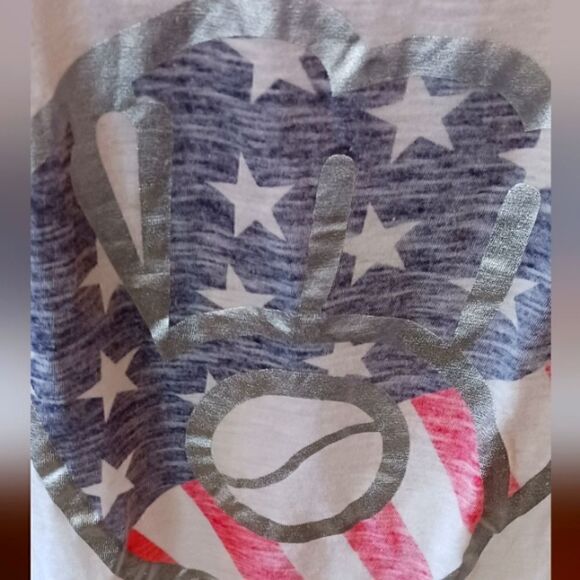 Pink Victoria Secret V Neck Tee Shirt Patriotic XSMALL - Picture 6 of 6